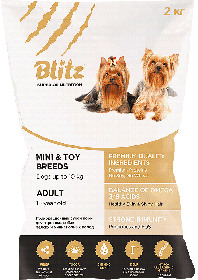 BLITZ ADULT MINI & TOY корм для взрослых собак миниатюрных и мелких пород