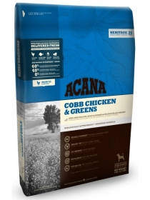 Скидка 5% Acana Cobb Chicken & Greensкорм для собак всех пород и возрастов. Heritage