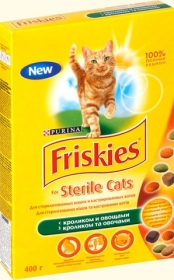 Friskies для стерилизованных кошек кролик с овощами