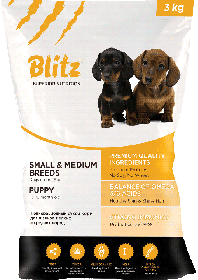 BLITZ PUPPY SMALL & MEDIUM BREED корм для щенков мелких и средних пород